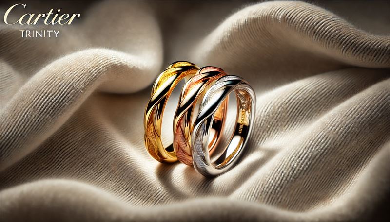 美品 Cartier カルティエ K18リング トリニティリング 5連リング ＃53 13号サイズ 750ゴールド 9.0ｇ 福井県質屋の質セブン